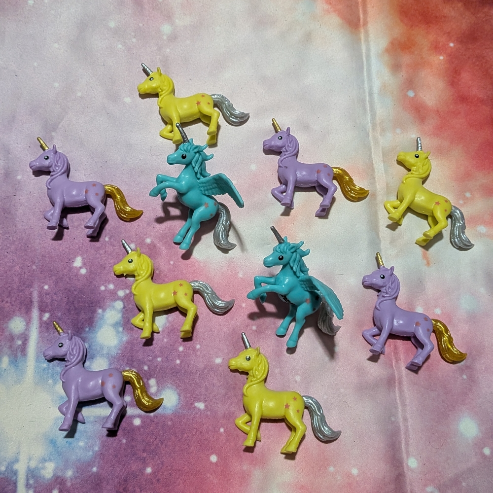 Magical Unicorn Play Set - Yellow, Purple, and Blue